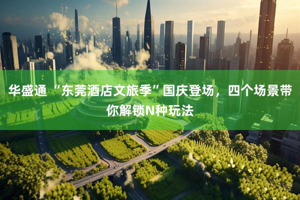 华盛通 “东莞酒店文旅季”国庆登场，四个场景带你解锁N种玩法